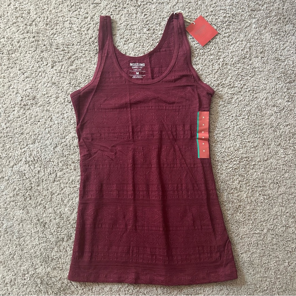 NWT Mossimo Supply Co. Women’s Burgundy Textured Tank Top Medium